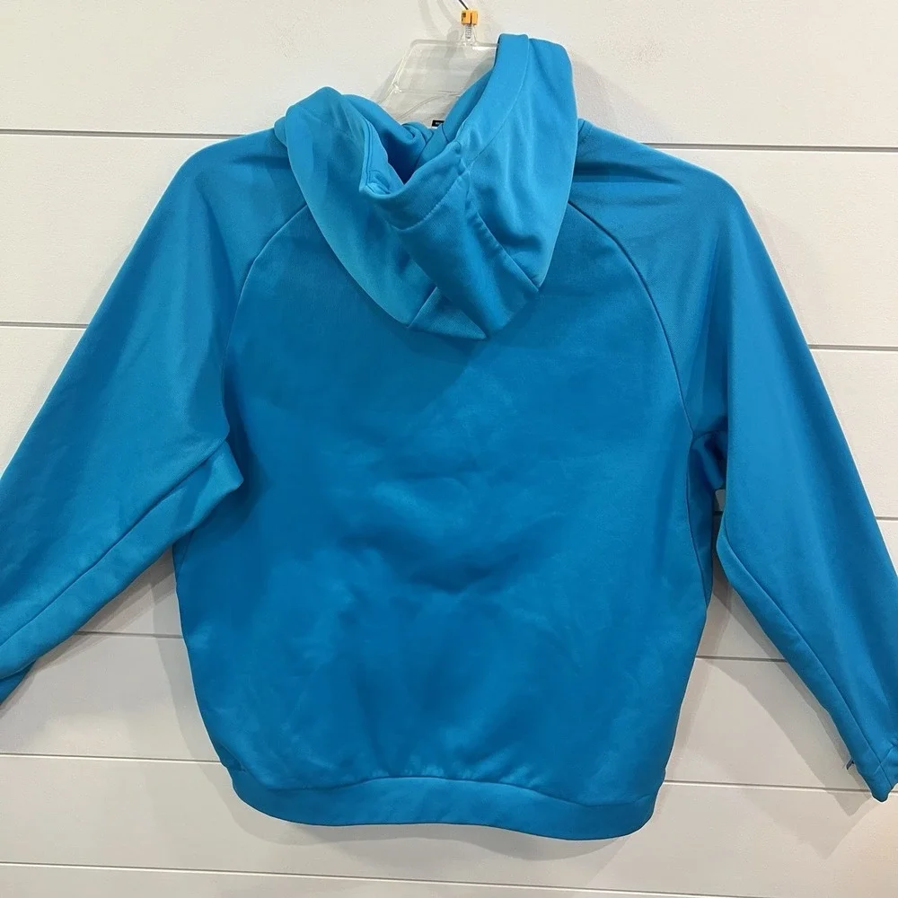Nike Therma-FIT Cobalt Bliss Pullover Scuba Hoodie Logo Mens Large Swoosh Pocket